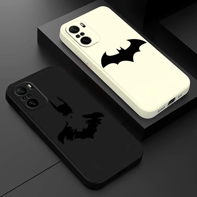 

Dark Knight batman Logo For Xiaomi Redmi Note 12 12Pro 11 11S 11T 10S 10 9S 9T 9 8 Pro Plus 5G Liquid Rope Phone Case