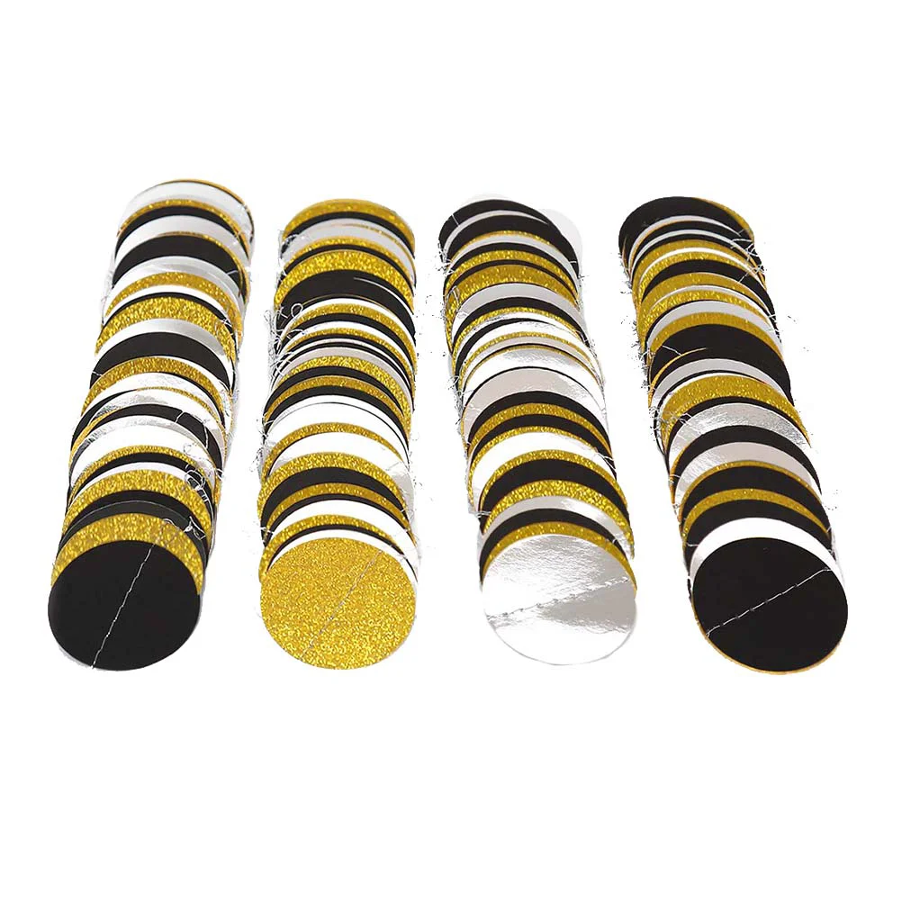 

Garland Dot Circle Streamers Streamer Hanging Glitter Party Paperround Polka Gold Bunting Silver Birthday Banner Decoration Flag