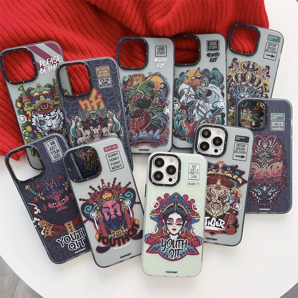 

Chinese style graffiti case is suitable for iPhone 14 Apple 12pro11/13/XsMax/XR stylish personalized phone case