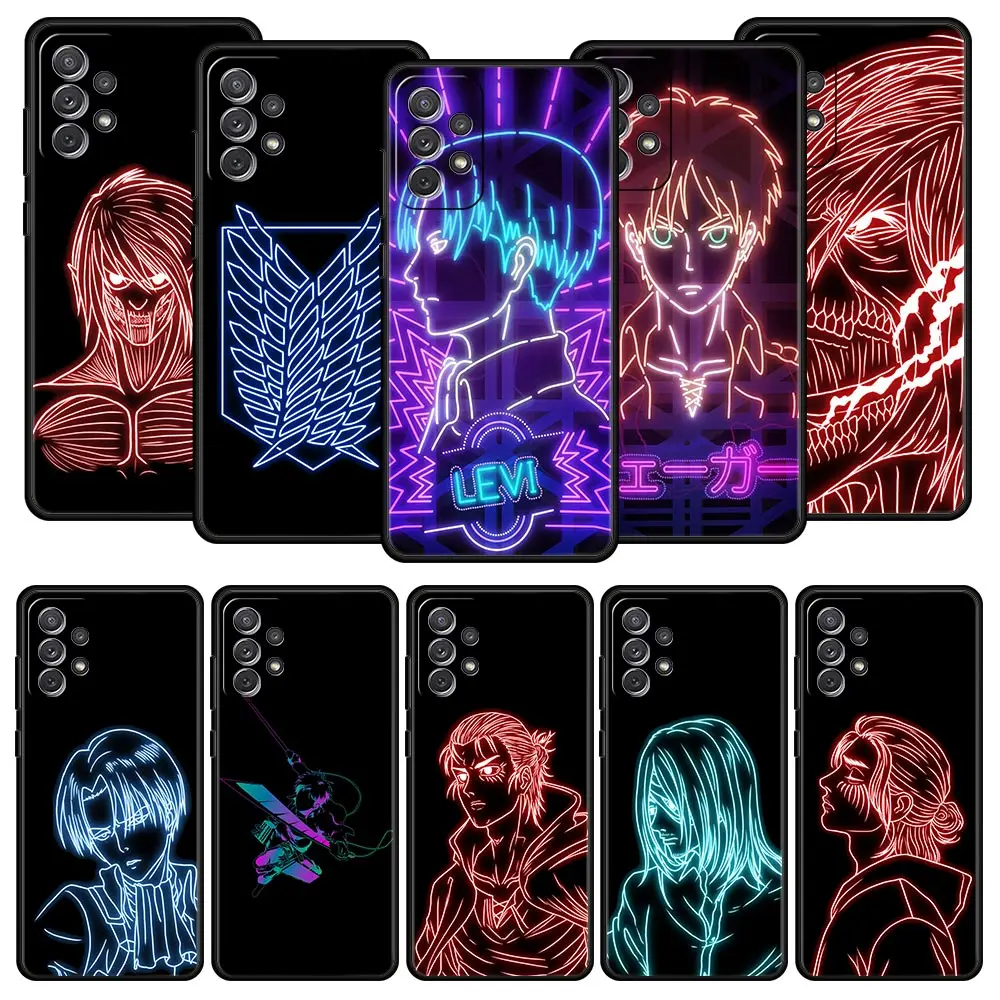 

Attack On Titan neon For Samsung Galaxy A51 A71 A21S A12 A11 A31 A41 A01 A03s A52 A32 A22 A13 A14 A23 A33 A53 A73 5G Phone Case