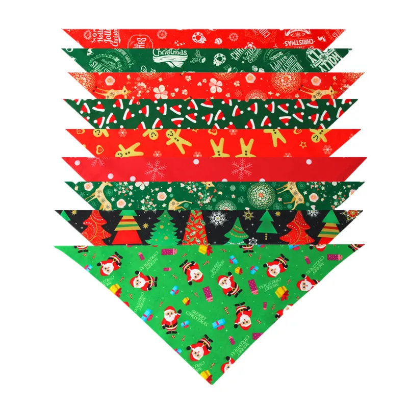 

50pcs Christmas Pet Accessories Santa Christmas Dog Bandanas Pet Dog Scarf Large Dog Bandana Scarf Pet Product