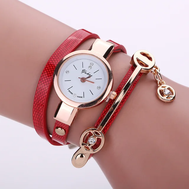Reloj Fashion Women Bracelet Watch Gold Quartz Gift Watch Wristwatch Women Dress Leather Casual Bracelet Watches Hot Selling 5
