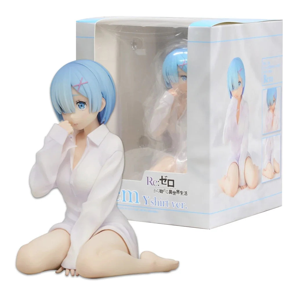 11 см белая рубашка Rem Аниме Фигурка Re:Zero kara Hajimeru Isekai Seikatsu колени Y поза Рем Модель