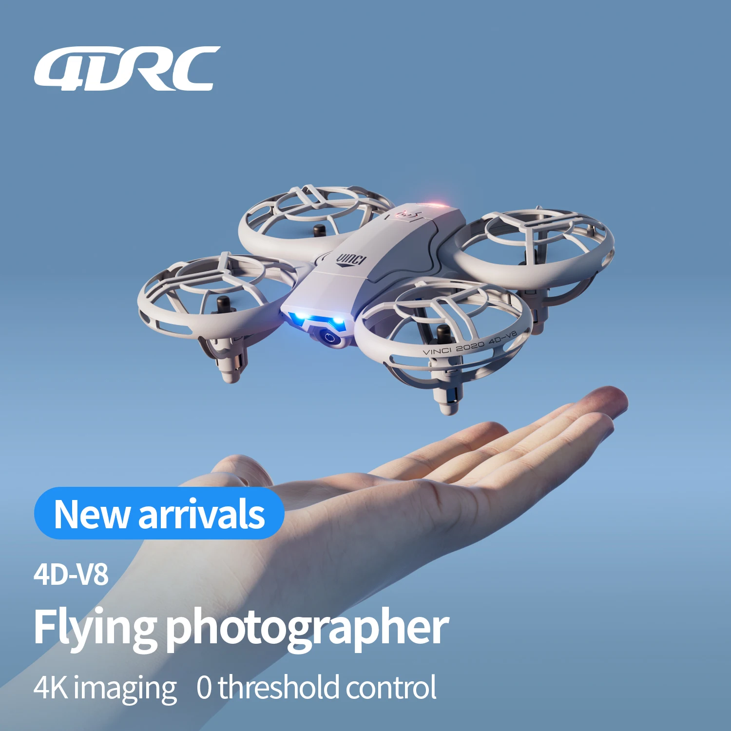 Новый мини-дрон V8 6K 4K1080P HD-камера Дроны WiFi Fpv Воздушное давление Высота