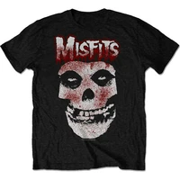 misfits blood drip skull packaged black t shirt