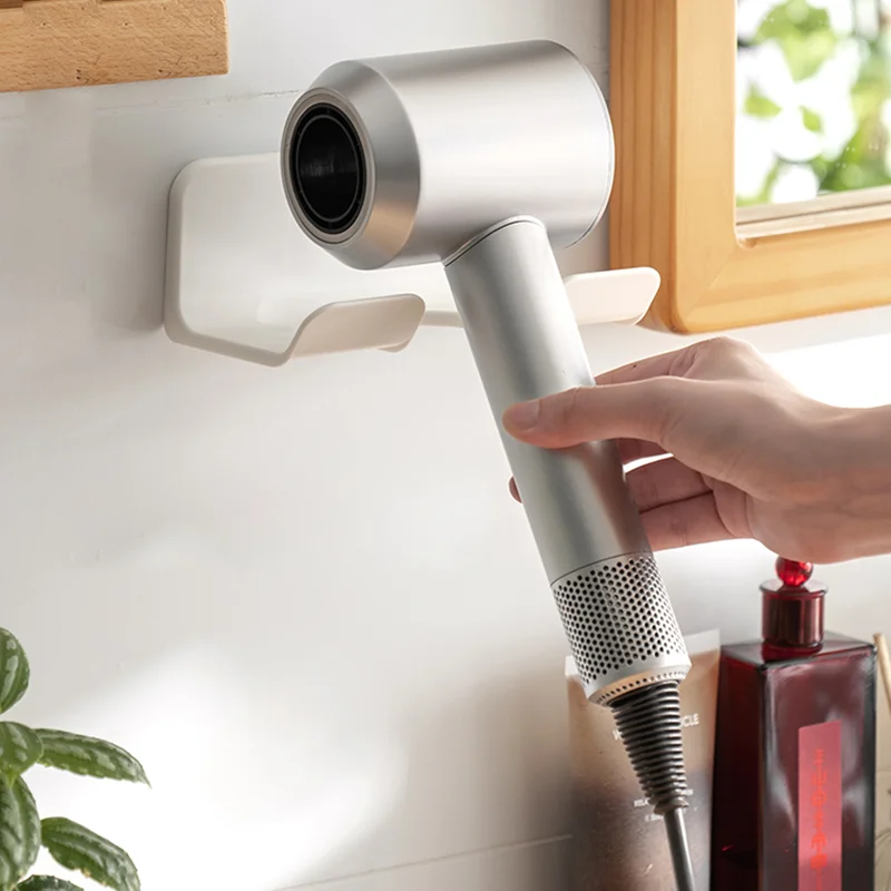 

Hair Dryer Rack No Punching Toilet Wall Bracket Bathroom Hair Dryer Storage Shelf