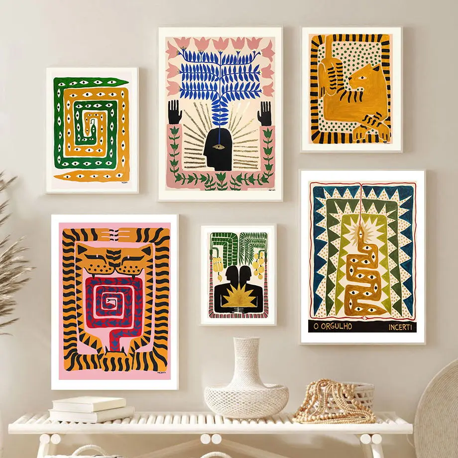 Абстрактный постер в стиле Древнего Египта