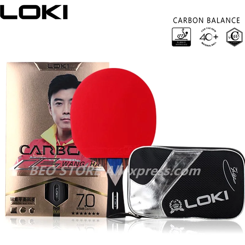 

Ракетка для настольного тенниса LOKI, ракетка из углеродной трубки для пинг-понга, ракетка для пинг-понга для быстрой атаки и дуги, 7 звезд