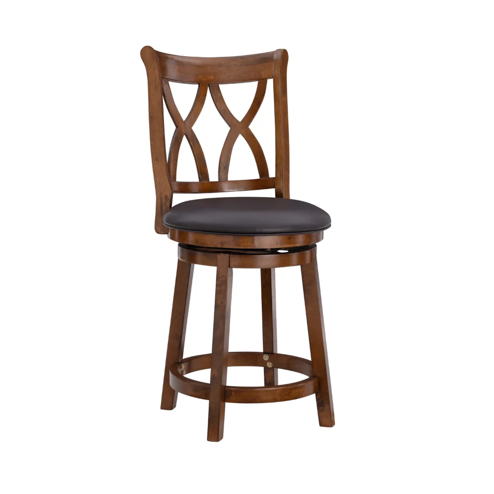 

Carmen Big & Tall 24" Counter Stool with Swivel, Rustic Oak