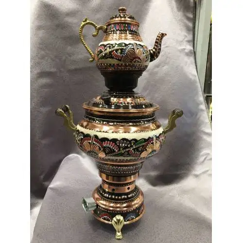 Copper samovar electric-real copper urn-handmade real copper urn copper cup gift images - 6