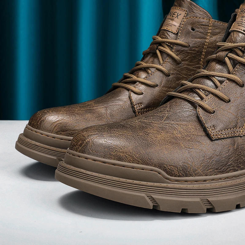 GR-22090 MARTIN BOOTS WALKING SHOES MEN'S HUNTING BOOTS TACTICAL SHOES DESERT COMBAT ANKLE LEATHER MOUNTAINEERING SHOES