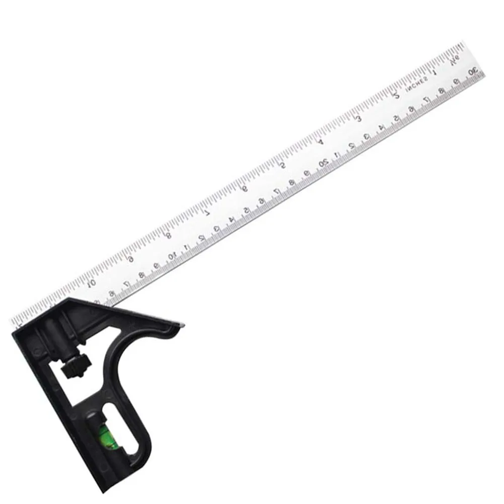 

Angle Ruler Measuring Tools Set Kit Stainless Steel Aluminium Durable Adjustable Combination Spirit Level Protractor Ruler