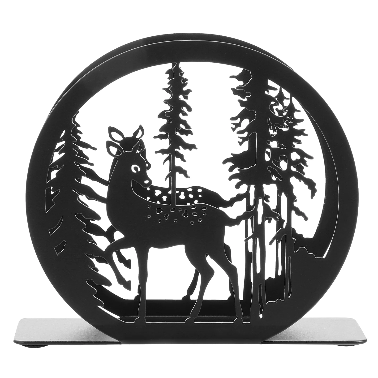 

Iron Napkin Stand Paper Tissue Holder Decorative Deer Modeling Tissue Stand Exquisite Napkin Holder