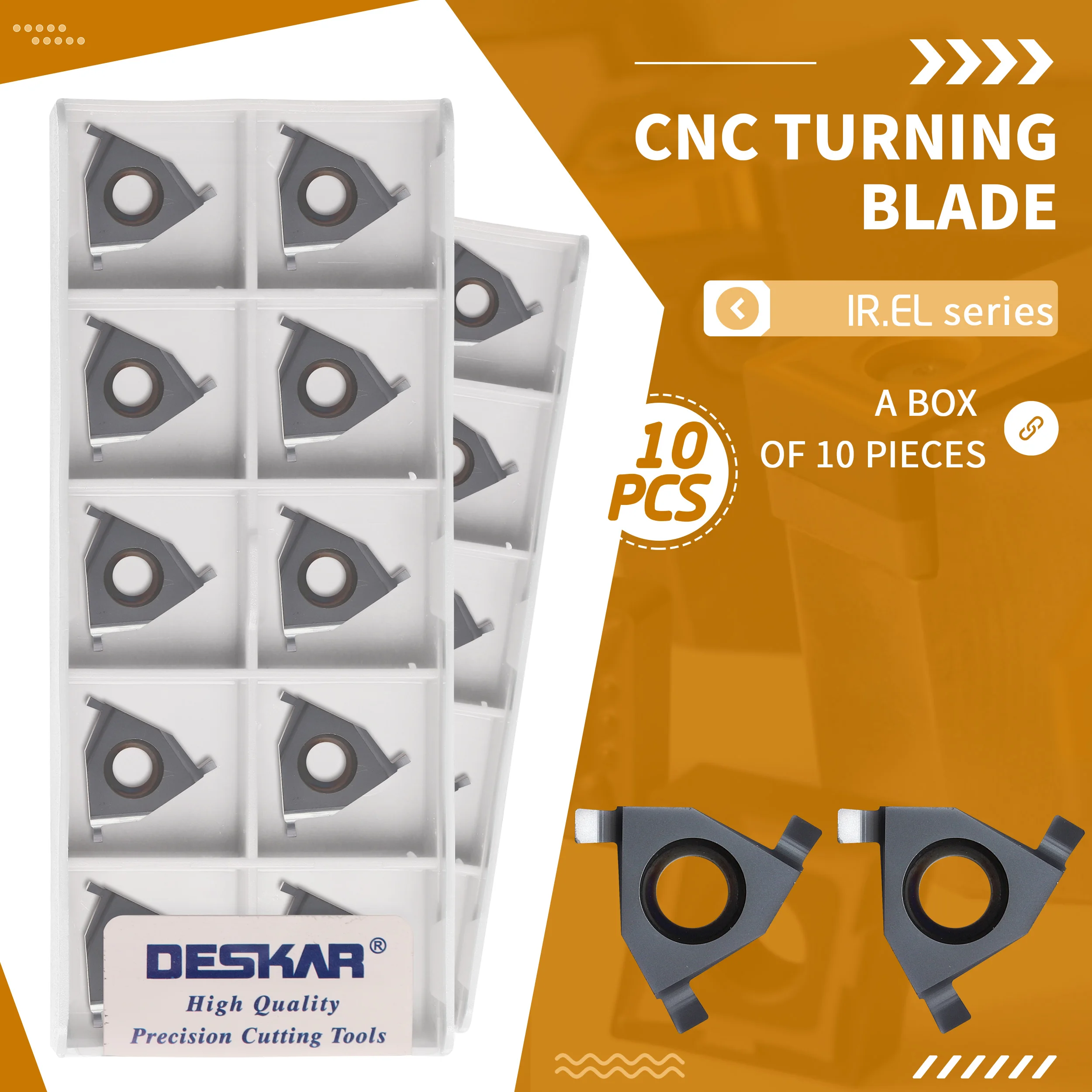 

16IR/EL 1.9 LDA 2.0/2.1/2.2/2.25/2.3/2.4/2.5/2.6/2.7/2.8/3 CNC Lathe Machining Groove Turning Tool Carbide insert Robust Durable