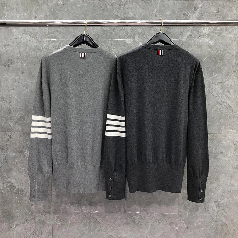 Свитер TB THOM осенне-зимний свитер мужской тонкий Хлопковый вязаный пуловер для