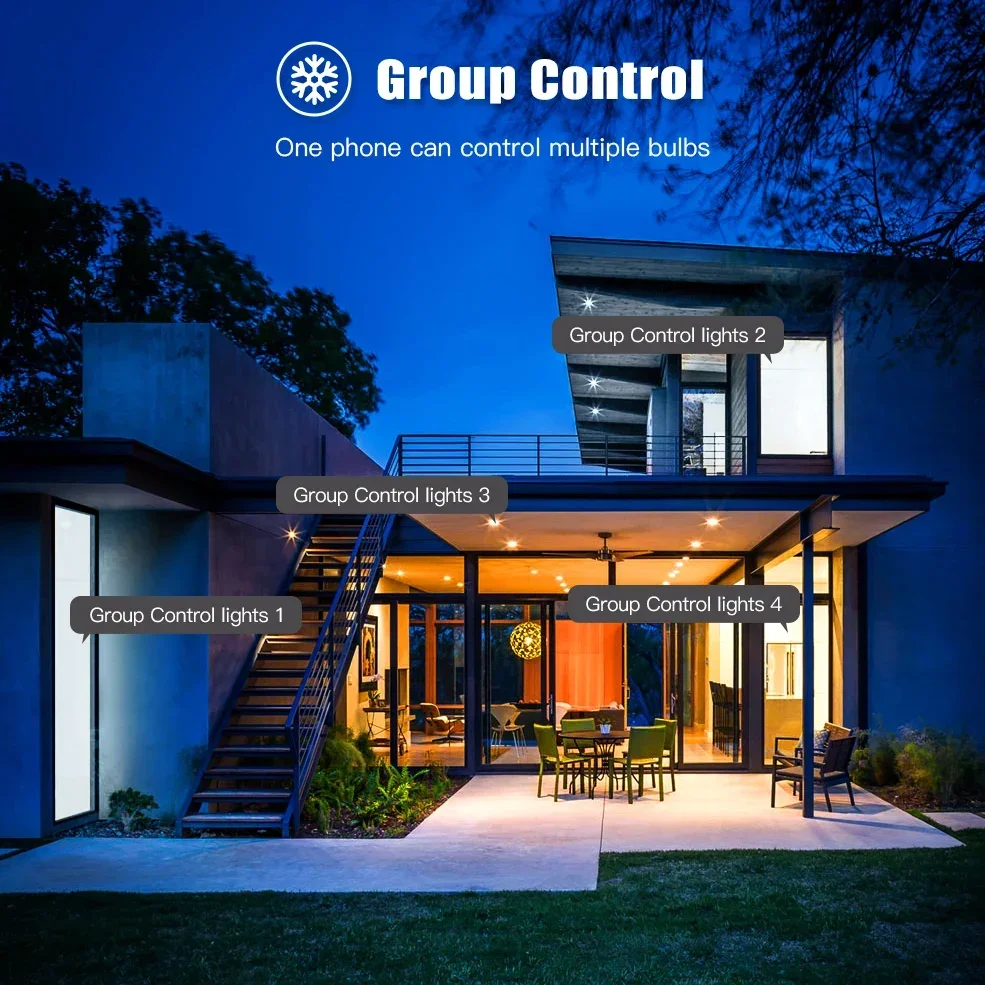 LXIN tuya Downlight WIFI 5/9/12/15 Умный светодиодный точечный светильник с затемнением 2700-6500k