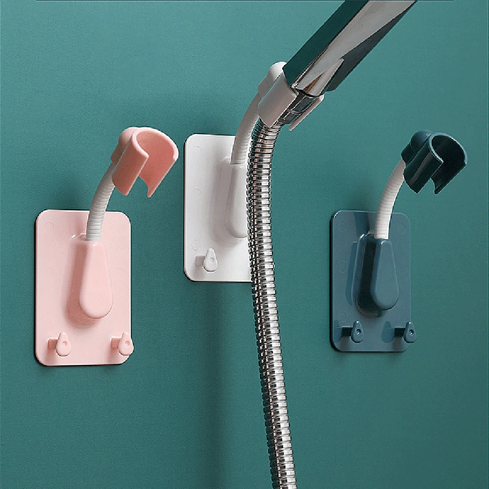 

Home Seamless Paste Punch-free Wall Mounted Bathroom Accessory Shower Head Rack Bathroom Fixture Shower Head Holder