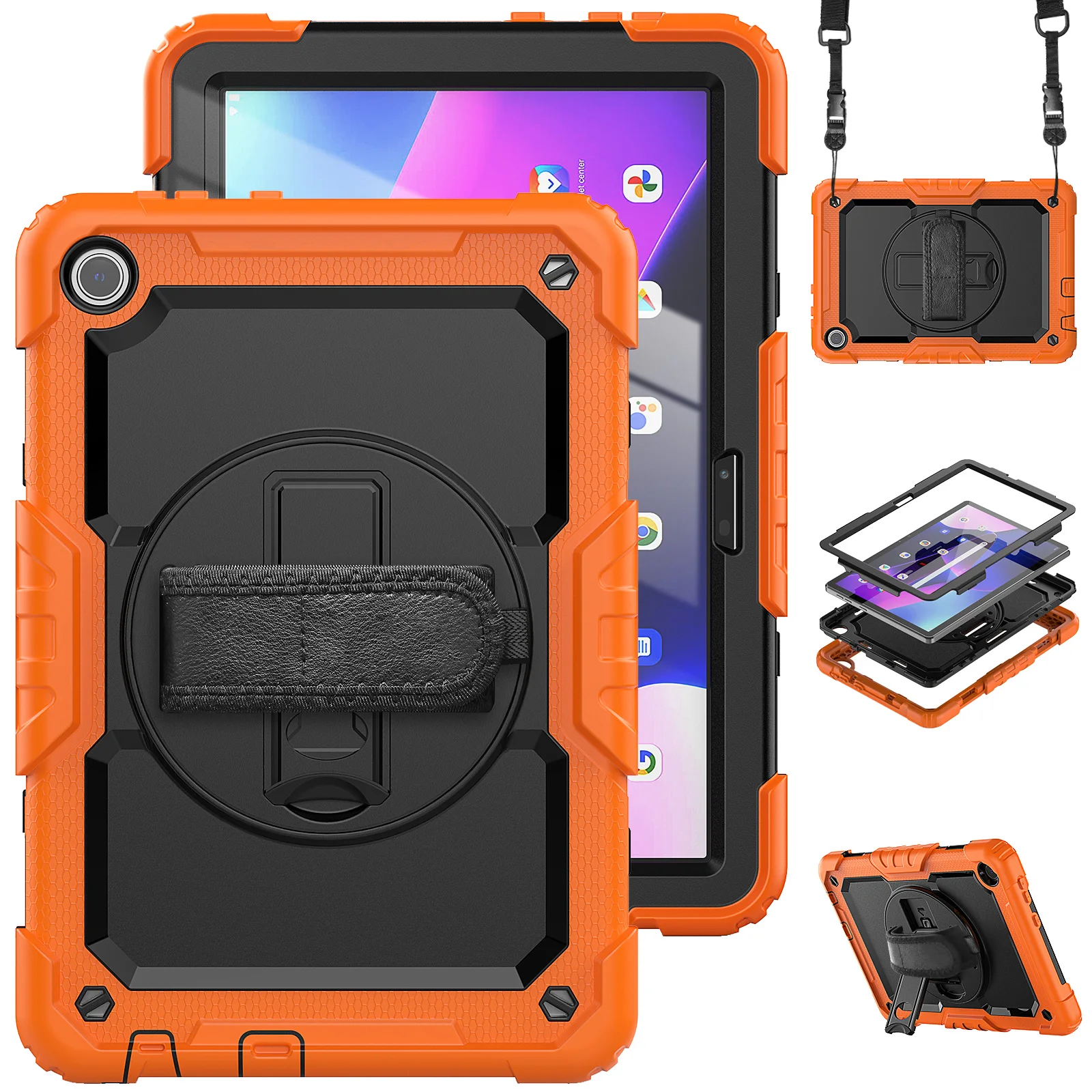 Чехол с защитным экраном для Lenovo Tab M10 Gen3 2022 TB-328FU TB-328XU 10 1 дюйма 3-слойная защитная