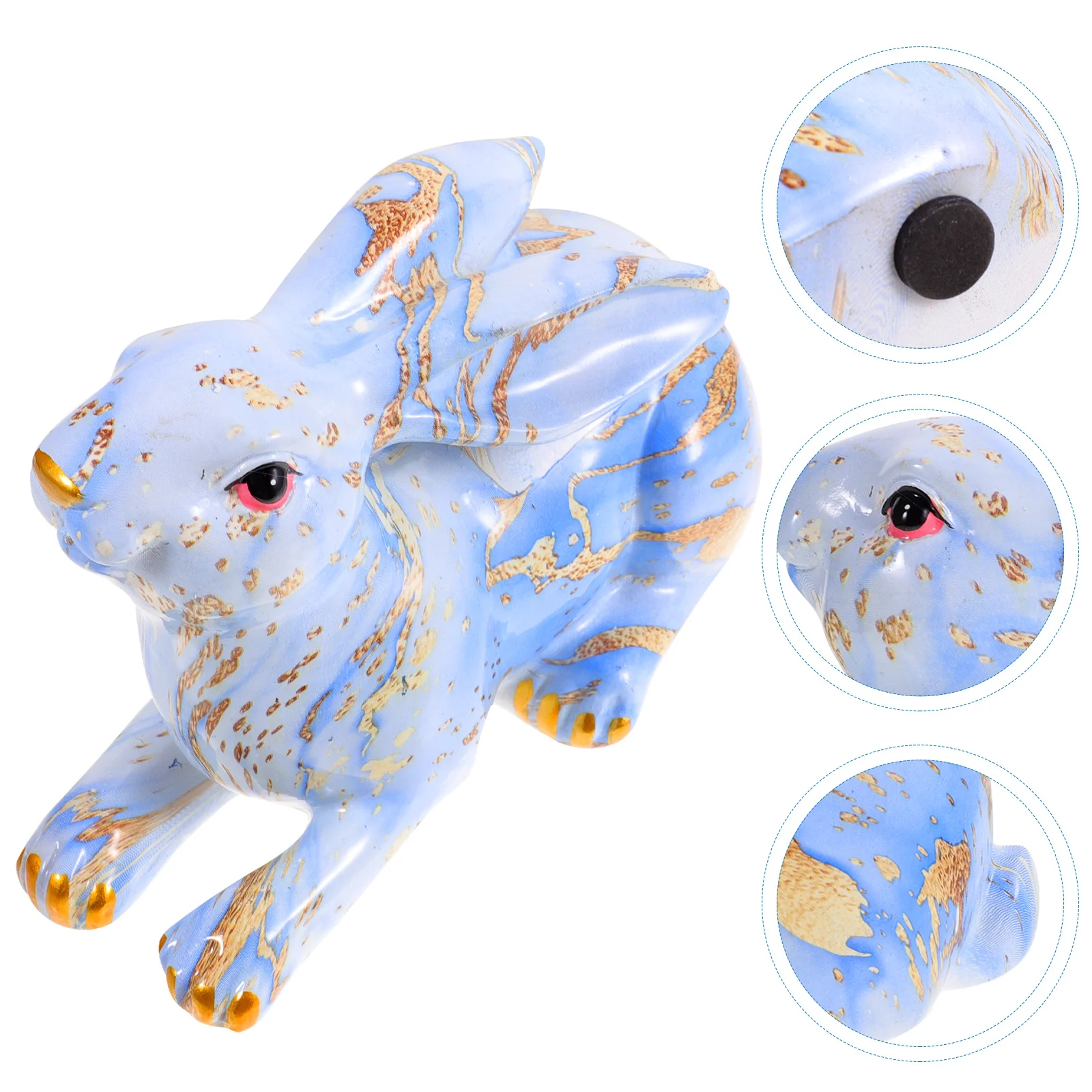 

Rabbit Statue Figurine Bunny Chinese Year Lucky Zodiac Shui New Ornament Feng Decor The Animal Resin Figurines 2023 Decorations
