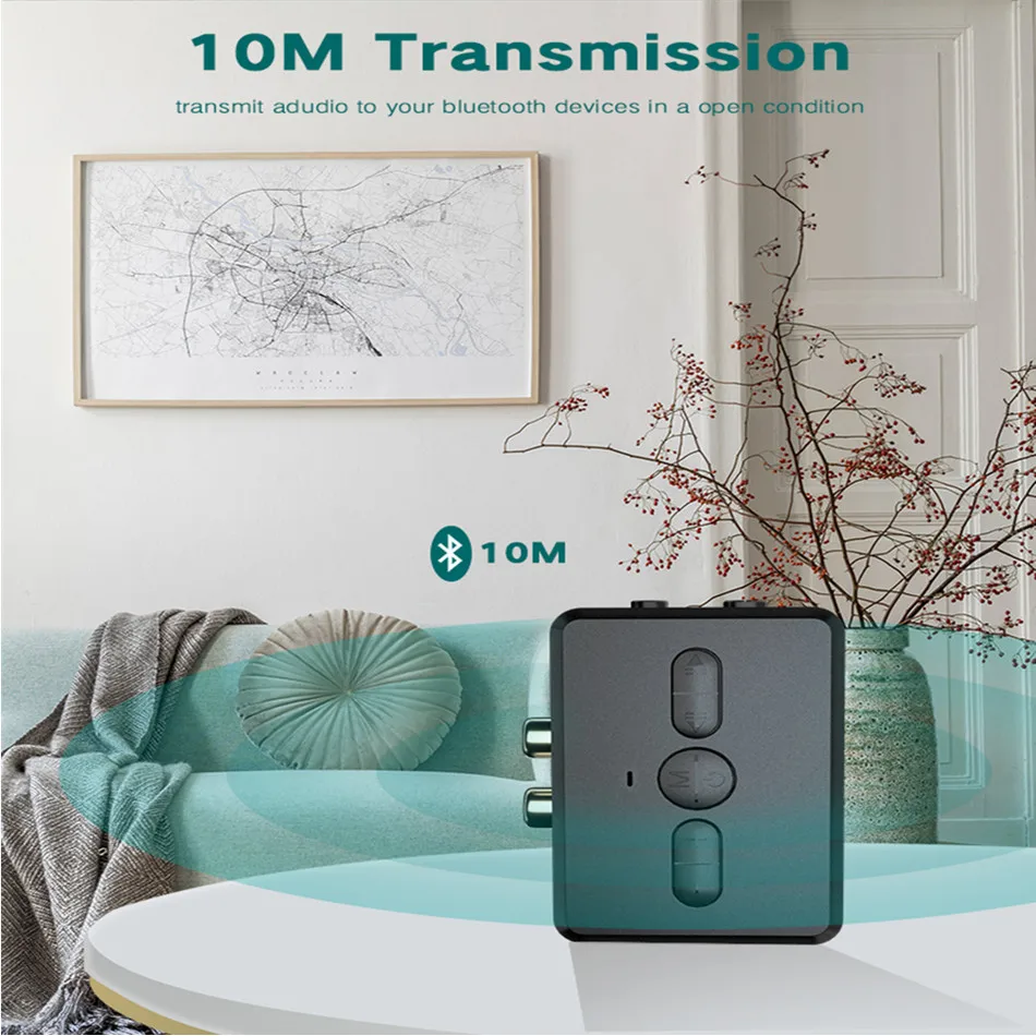 Приемник-передатчик WvvMvv RT01 с Bluetooth 5 0 разъем AUX 3 мм |