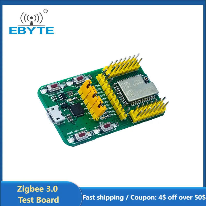 EFR32 ZigBee 3.0 2.4GHz Wireless Date Transceiver Receiver USB Test Board Kit for Smart Home EBYTE E180-ZG120B-TB