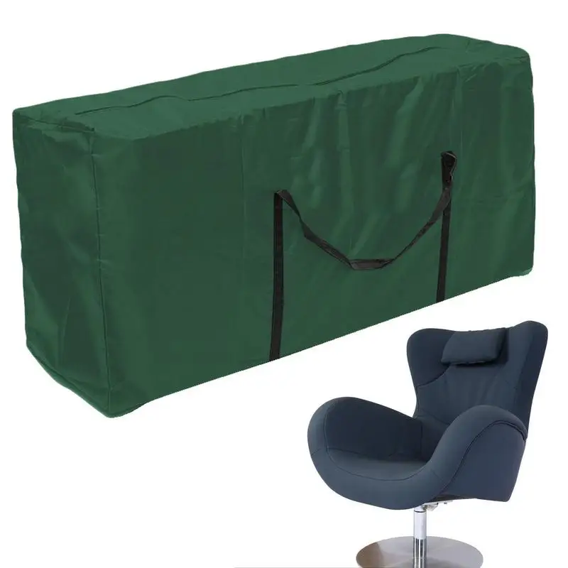 

Outdoor Cushion Storage Oxford Cloth Patio Protective Cover With Handle Extra Large Capacity Rectangular Dustproof Christmas