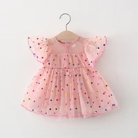 lawadka 6m 24m summer newborn baby dresses for girls cotton lace princess dot baby girl clothes 1st birthday party costume 2022