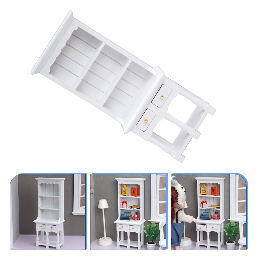 

Bookcase Decor Doll House Mini Bookcase Miniature Bookshelf Mini Furniture