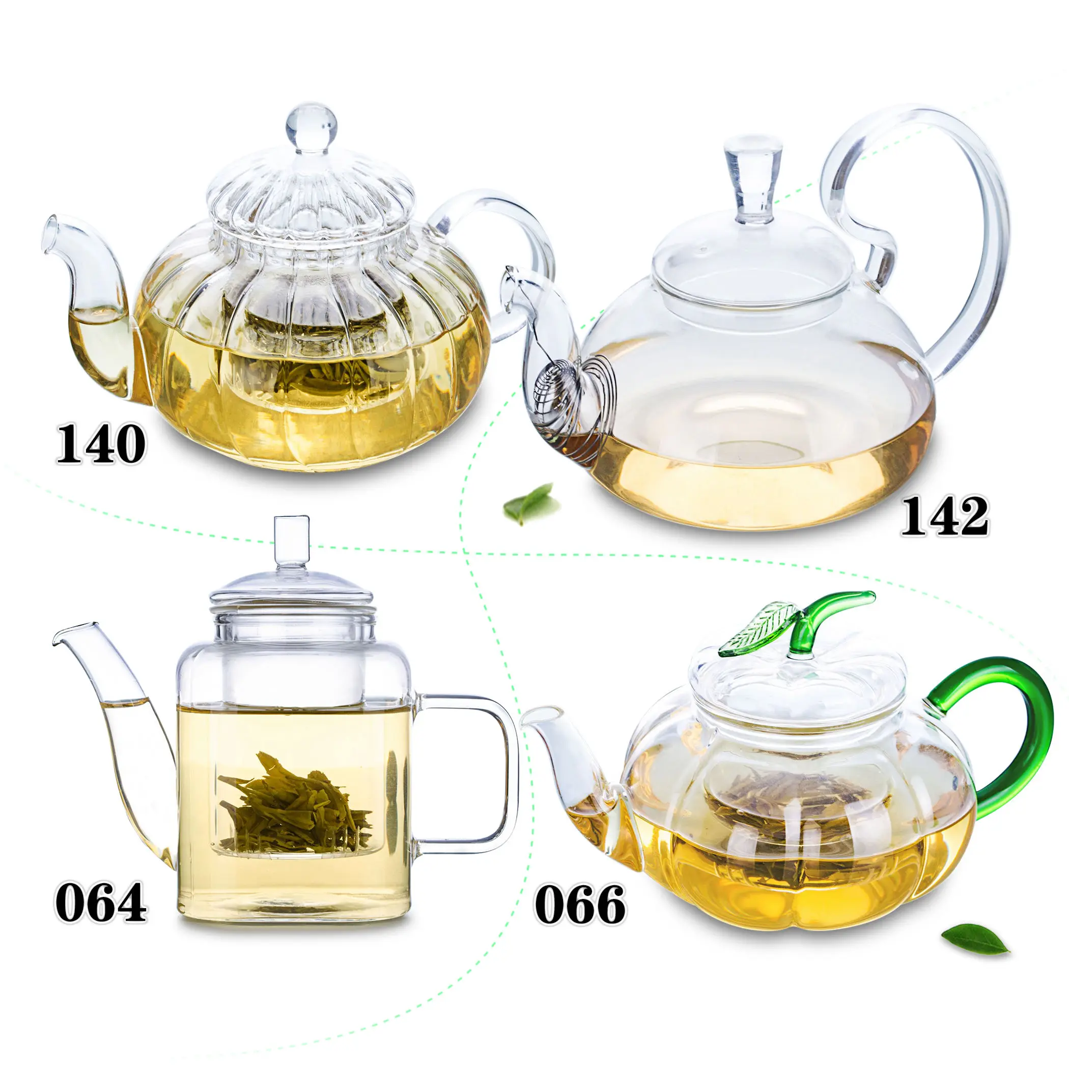 

Creative Shapes Heat Resistant Glass Coffee Flower Tea Pot with Infuser