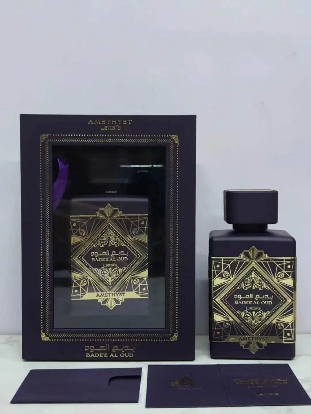 

New Lattafa Perfumes Badee Al Oud Amethyst Fragrance 100ml Men Women Eau De Parfum 3.4oz Long lasting Good Smell Cologne Spray