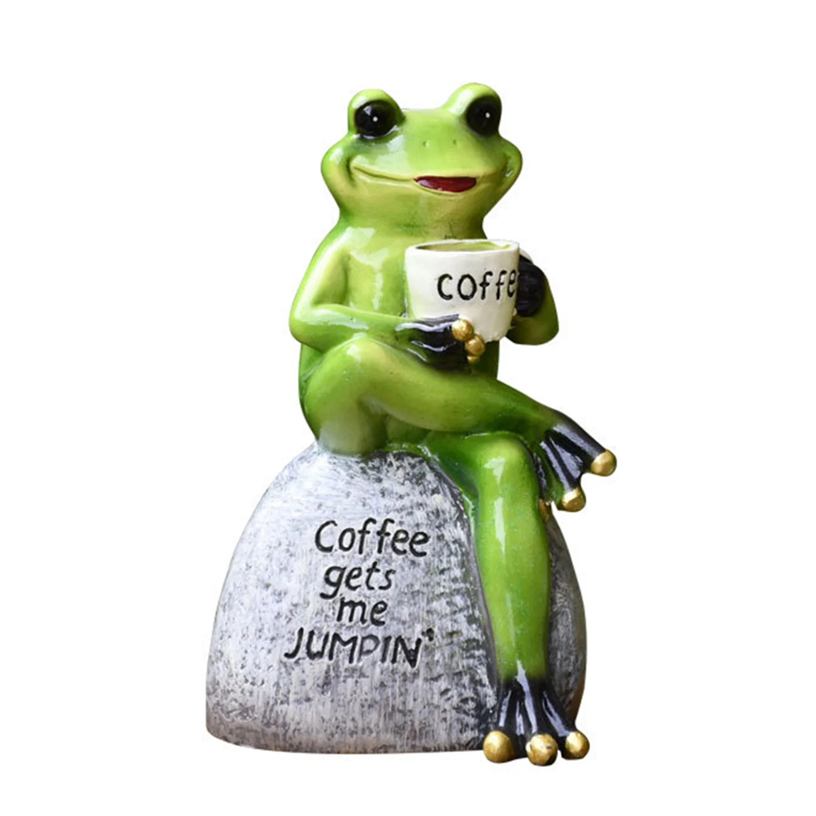 

Gifts Garden Decor Office Indoor Outdoor Park Modern Yard Lawn Sculpture Resin Patio Crafts Green Frog Sitting Statue Home