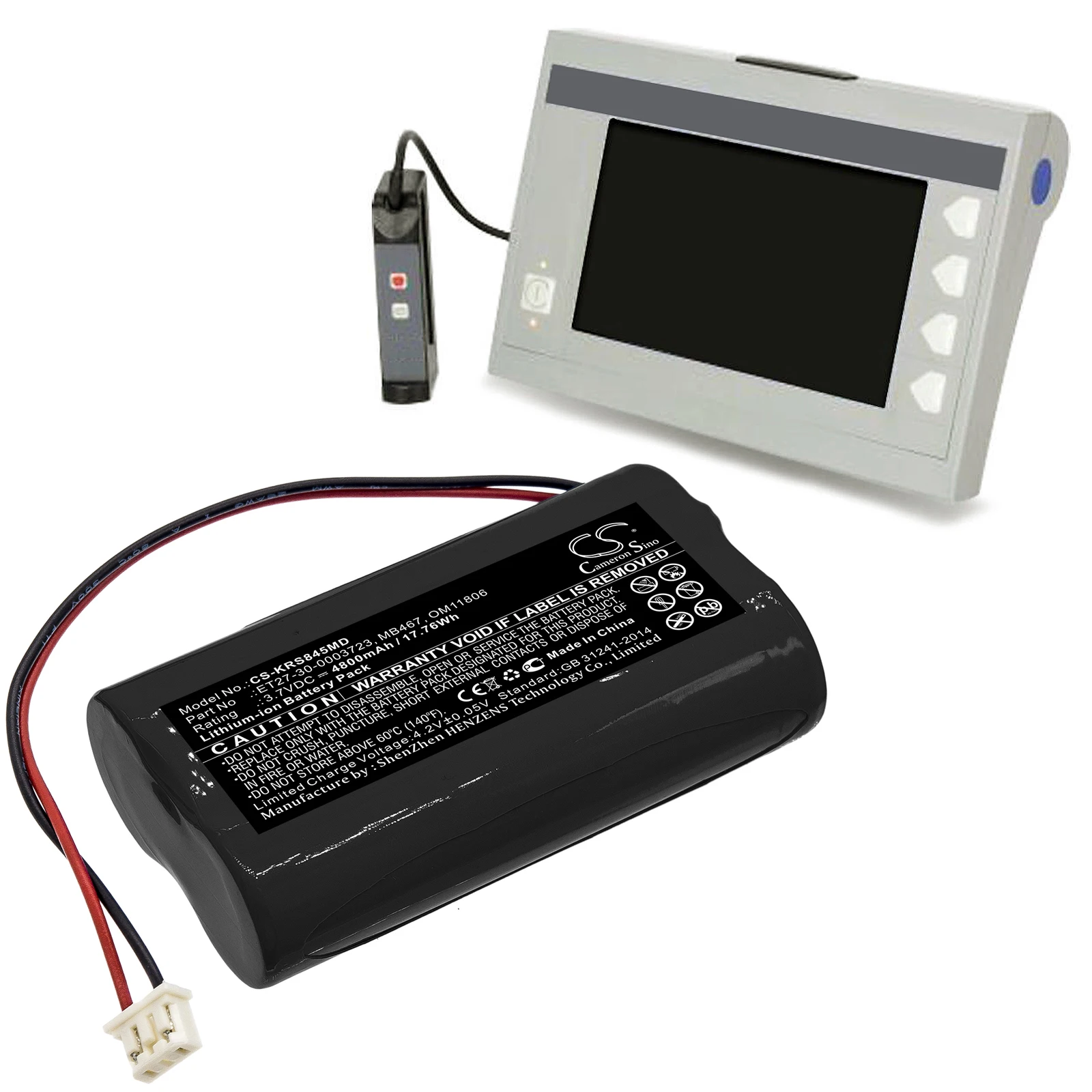 

Аккумулятор Cameron Sino, 4800 мАч, для Карла STORZ 30,0003, Φ MB467 OM11806, 8402 Zx, эндоскопия C-Mac 8401ZX