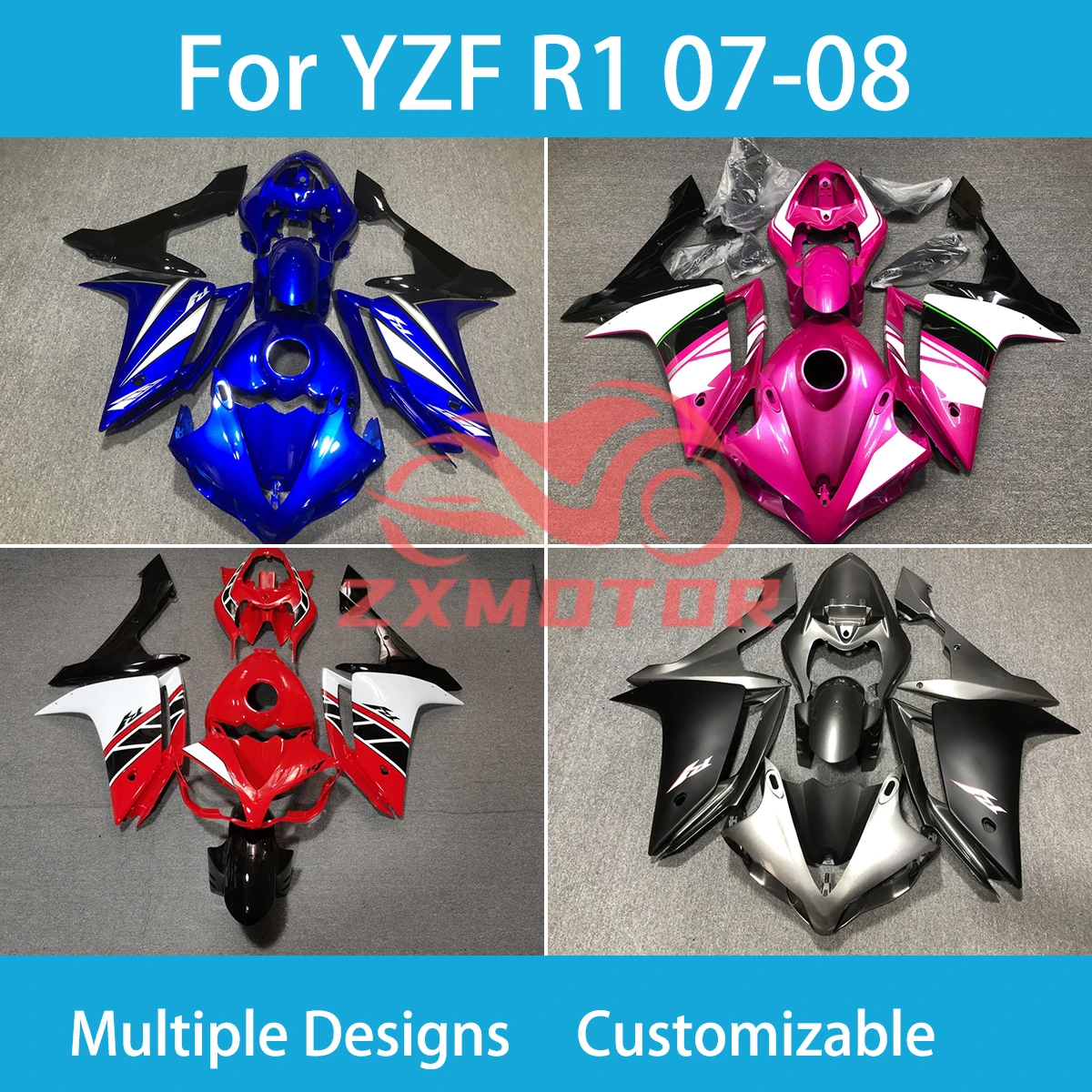 Обтекатели послепродажного обслуживания YZF R1 2007 2008 для Yamaha R 1 07 08 бесплатный