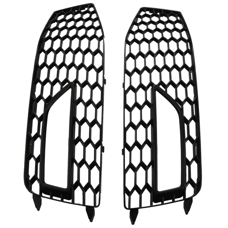 

Front Bumper Mesh Grille Grill Fog Lamp Grille Cover Trim Only For A4 B8.5 S-Line S4 RX4 2013 2014 2015 For S-Line Bumpers