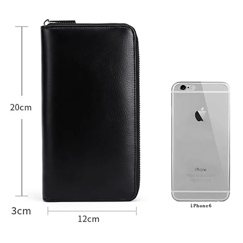 Genuine Leather Women Wallet 36 Bits Credit Bank Card Holder Storage Case Bag Unisex Men Rfid Anti-theft Zipper Money Coin Purse