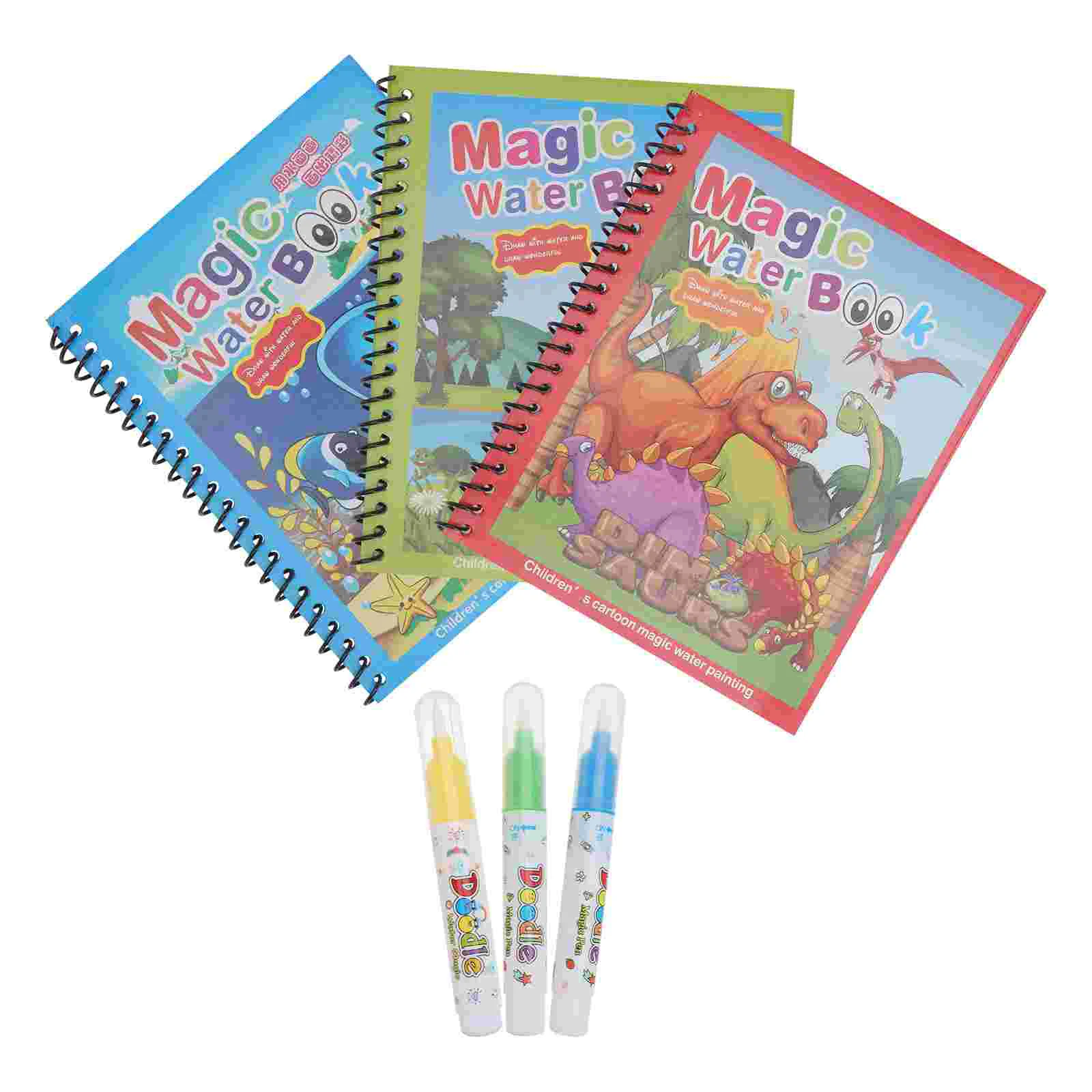 

3pcs Water Picture Coloring Books with Pens Creative Painting for Kids Girls