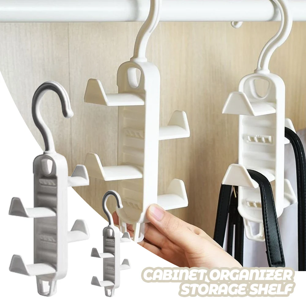 

4 Layer Coat Hat Rack Hooks Bag Hook Space Saving Key Holder Removable Clothes Hanger Detachable Home Closet Organizer