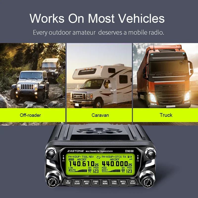 2023 Zastone D9000 50W Автомобильная рация 50 км, двухдиапазонная (UV) мобильная радиостанция, КВ-трансивер, CB-радиостанция 136-174 МГц 400-520 МГц (art.: 3920d95ce7d07) - 3920d95ce7d07