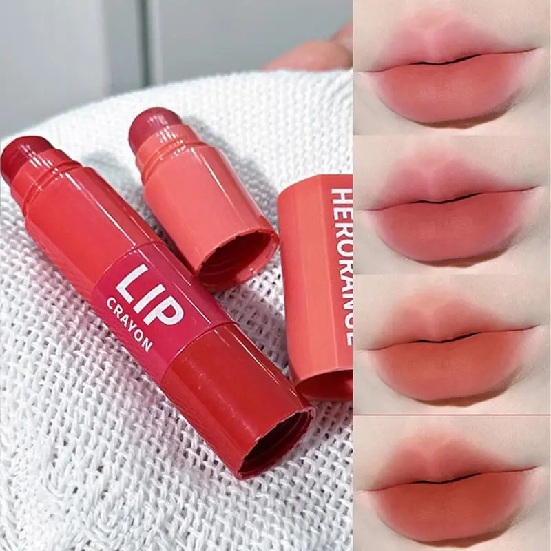 

Velvet Lipstick Silky Anti Smudge 4 In 1 Matte Non Stick Lip Gloss Waterproof High Pigmented Plump Glaze Lipliner Korean Makeup