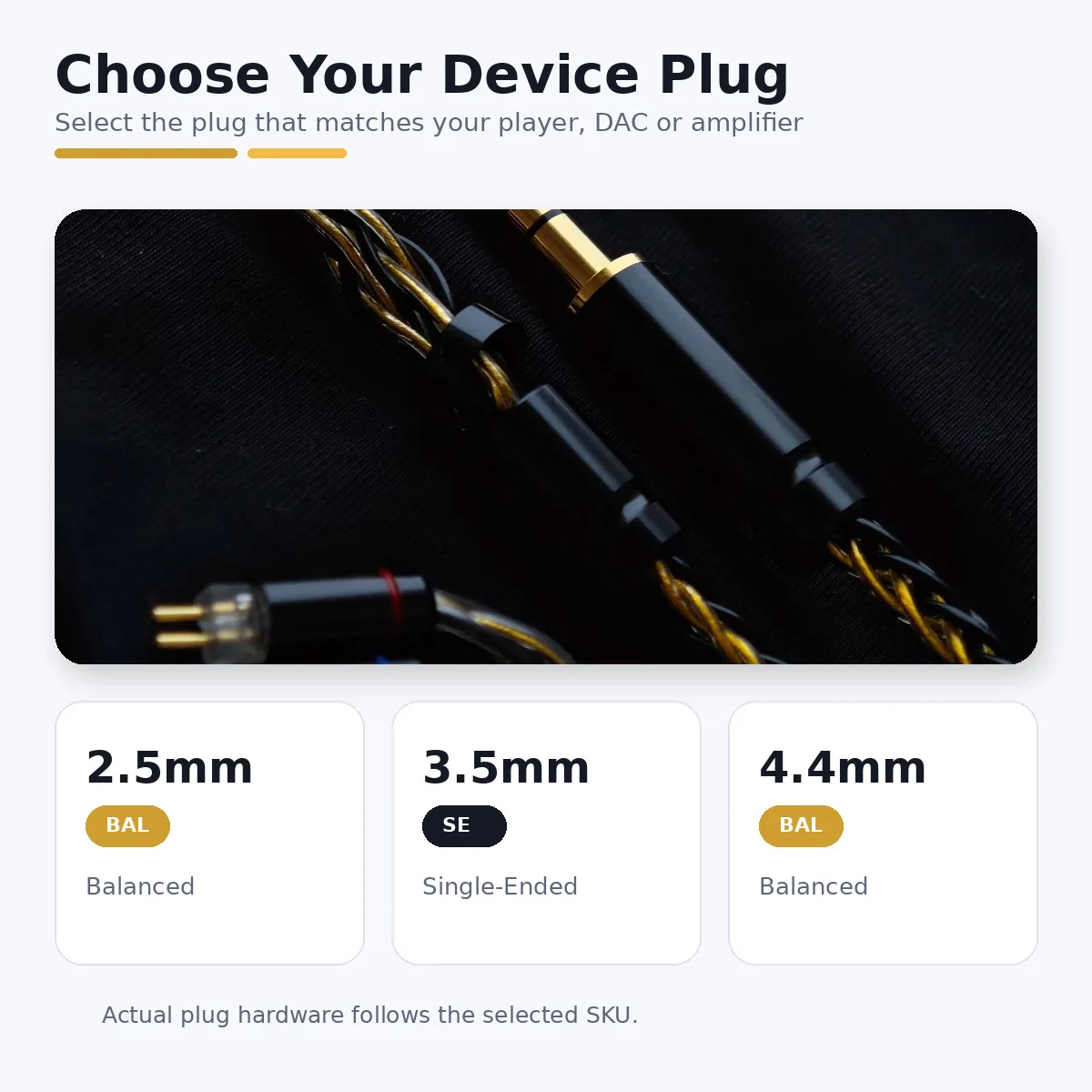 Фото Кабель для апгрейда IEM толщиной 0,78 мм, 2-контактный, для Moondrop KATO Starfield 2 Blessing 3, 8-жильный, посеребренный OCC, длина 1,2 м, аудиоразъем 2,5/3,5/4,4 мм. №3