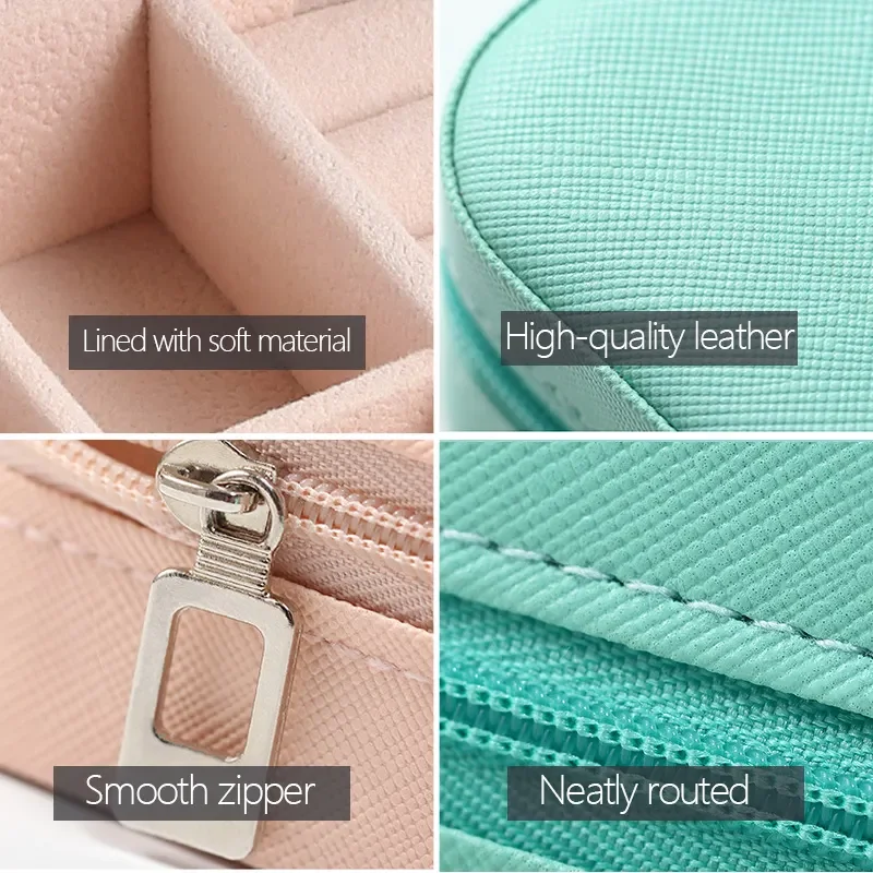 Portable Jewelry Travel Storage Organizer Box Travel Small Girls Case For Rings Earring Necklace Bracelet For Best Gift