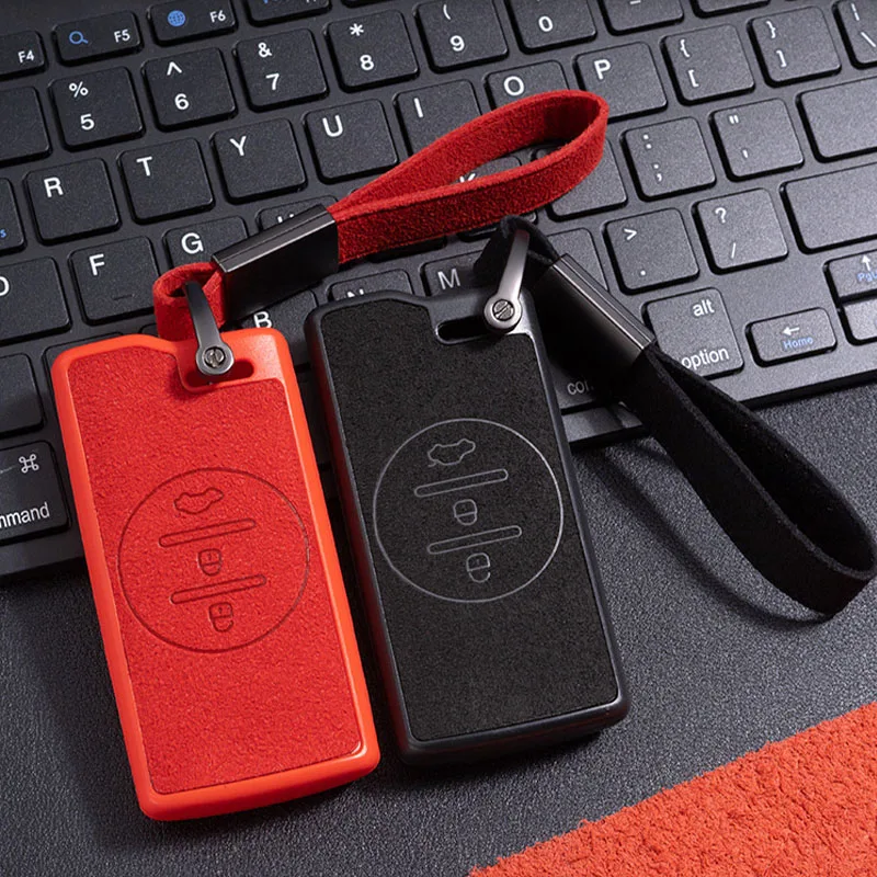 

Suede Leather TPU Car Key Case Cover Shell For Chery Tiggo 8 Arrizo 5 Pro Gx 5x EQ7 Tiggo 7 4 2 3x Pro Exeed Txl Tx Lx 2020 2021
