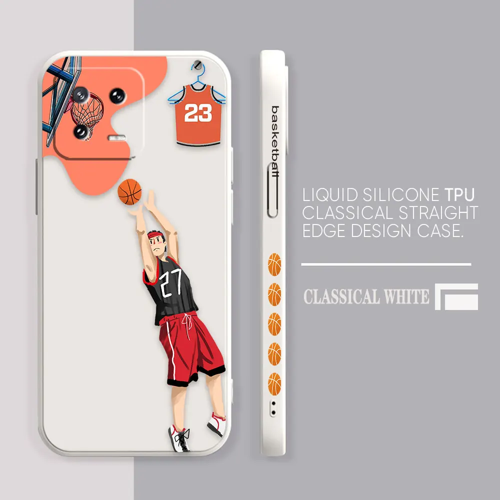 Case For Xiaomi PCOO F3 F4 F5 M3 M4 M5 X3 X5 MIX 3 4 Black Shark 4 5 GT Pro 4G 5G Case Funda Shell The Art Of Painted Basketball