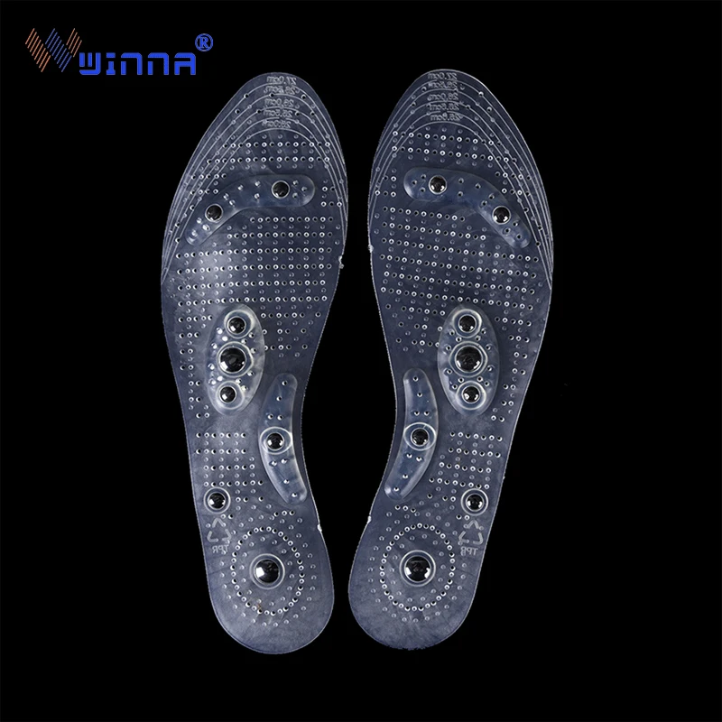 

Прозрачные силиконовые магнитные терапевтические массажные магнитные стельки для ухода за ногами Мужские Женские Удобные стельки для обу...