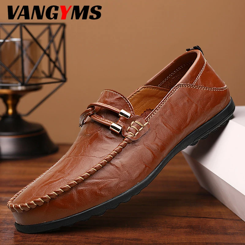 

Men's Oxford Shoes 2022S Fashion Flat Loafers Comfortable Soft Sole Leather Shoes Casual Shoes Men's Italian Loafers Męskie Buty