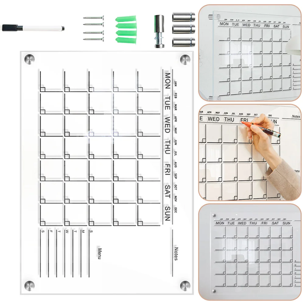 

Weekly Planner Board Calendar Whiteboard Wall Memo Acrylic Dry Erase Household Fridge