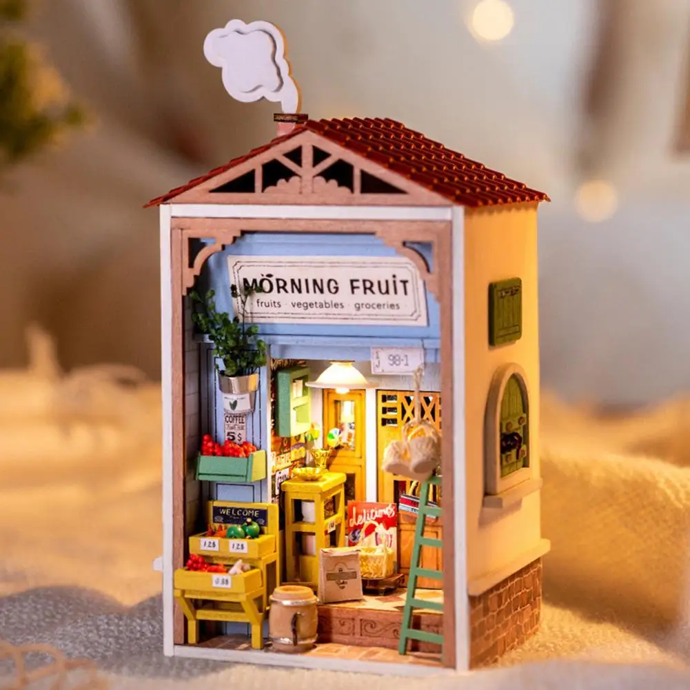 

Mini Town Toy Amusing Courtyard DIY Hut Town Full-color Manual DIY Hut