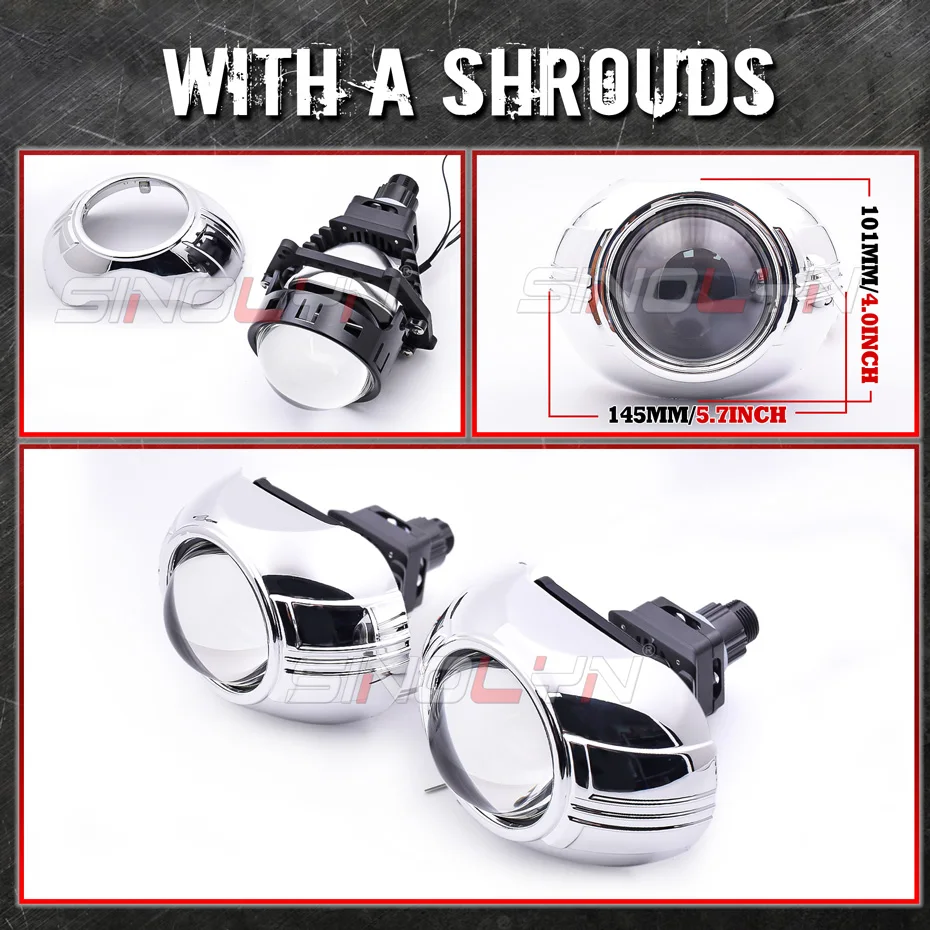 

Sinolyn, 3,0 дюйма, 24 В, H7, фонарь H4, H1, 9005, 9006 Bi LED, автобус модули линз для грузовика, фонари для проектора Hella 3R, фонари bi led линзы линзы для фар Светодиодные линзы h4 линза в фару для авто sinolyn