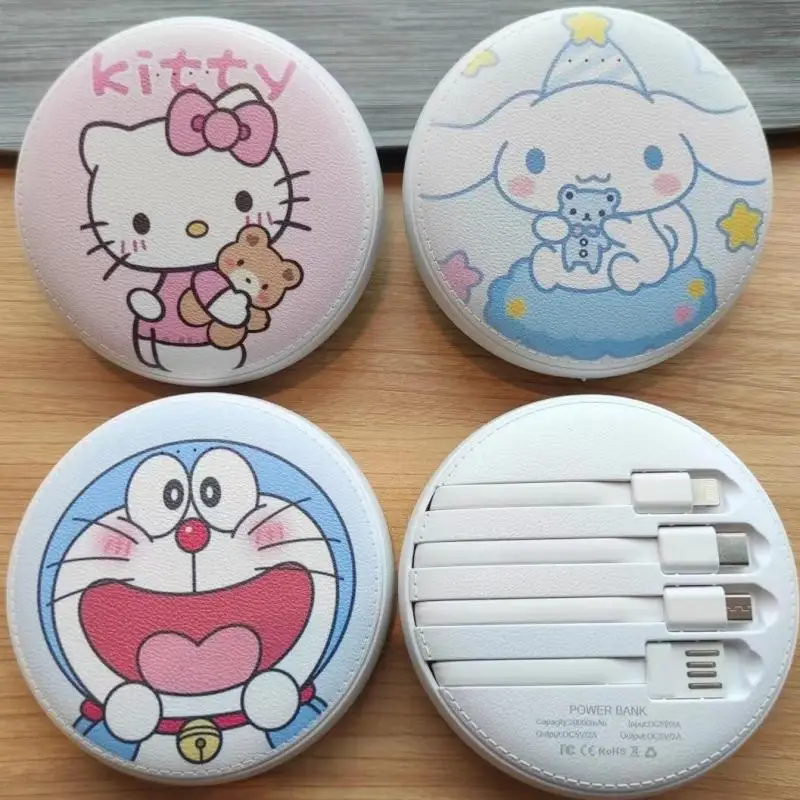 

20000Mah Sanrio Cinnamoroll Anime Figure Power Bank Mini Comes with Data Cable Mobile Power High Capacity Girl Christmas Gift