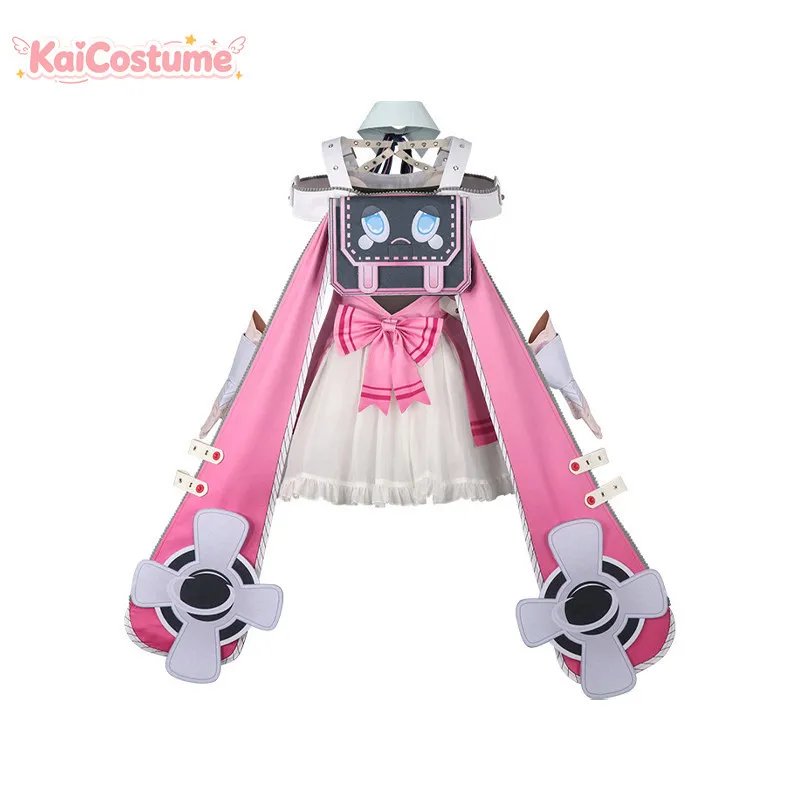 Фото Костюм для косплея банковского работника Xiaozhi Pink Claw из Neverness to Everness, полный комплект, женский, розовый, милый, в стиле аниме, для Хэллоуина №4